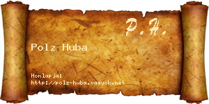 Polz Huba névjegykártya